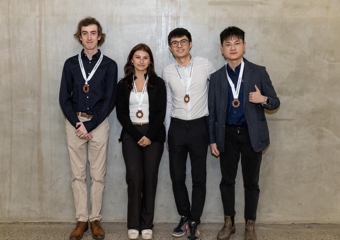 DENOS students with bronze medals at the Schulich Engineering Design Fair